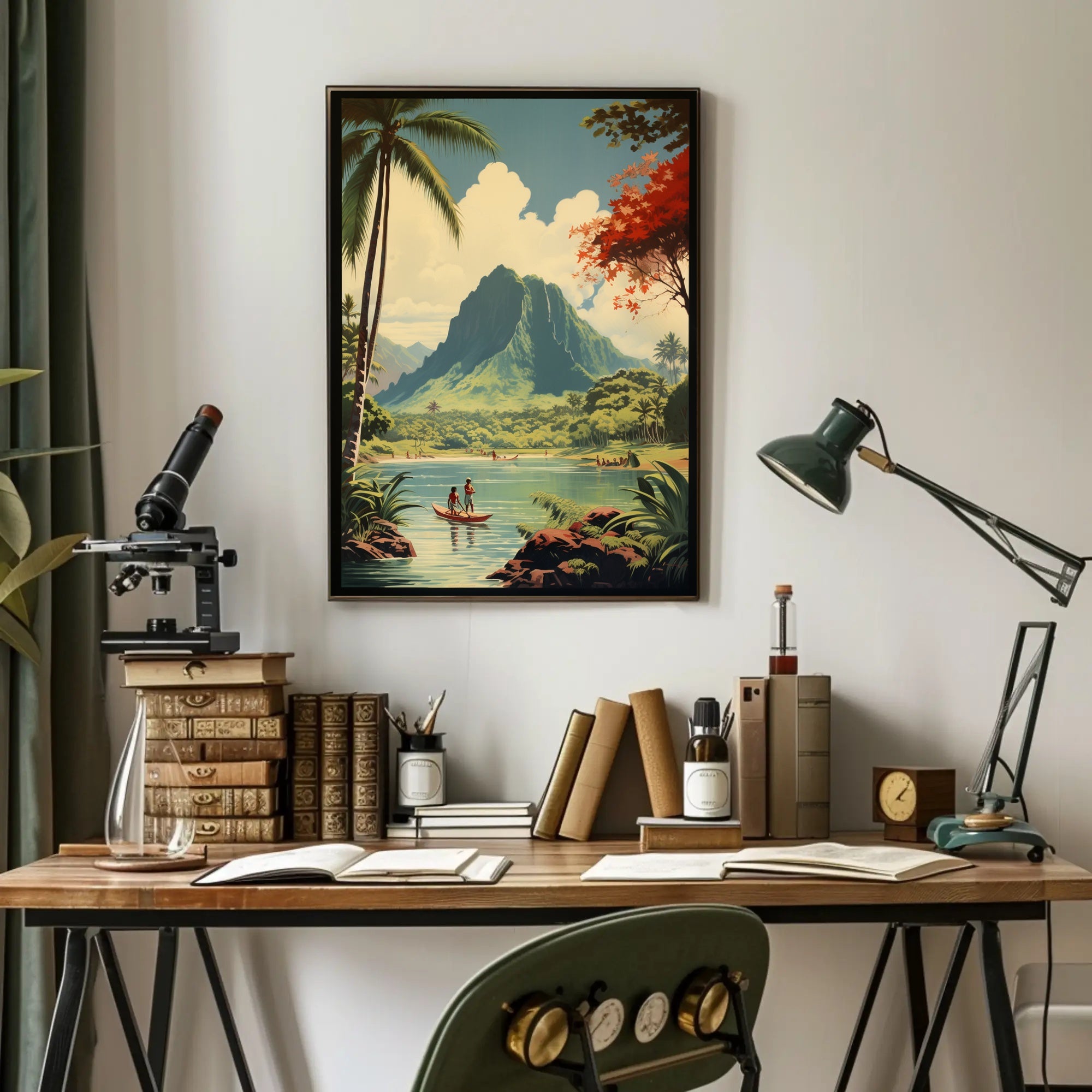 Tropical Tranquility Vintage Travel Adventure Poster PosterGoat
