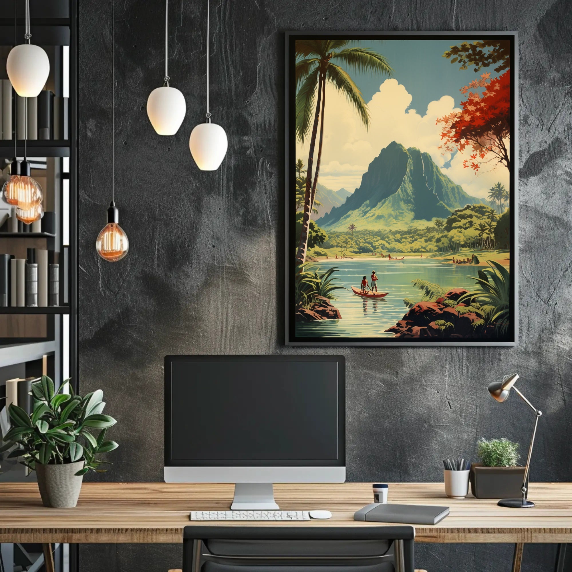 Tropical Tranquility Vintage Travel Adventure Poster PosterGoat