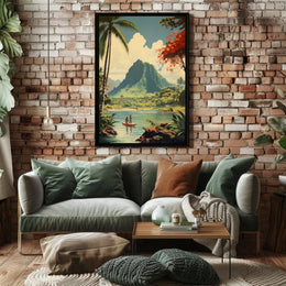 Tropical Tranquility Vintage Travel Adventure Poster PosterGoat