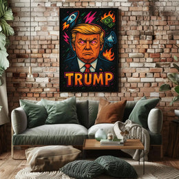 Trump Bold Pop Art Political or Propaganda Poster PosterGoat