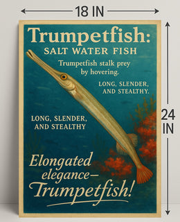 Trumpetfish The Stealthy Saltwater Poster PosterGoat