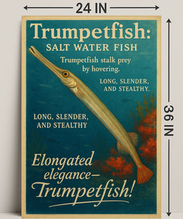 Trumpetfish The Stealthy Saltwater Poster PosterGoat