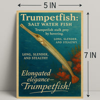 Trumpetfish The Stealthy Saltwater Poster PosterGoat