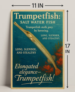 Trumpetfish The Stealthy Saltwater Poster PosterGoat