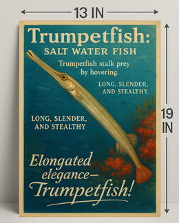 Trumpetfish The Stealthy Saltwater Poster PosterGoat