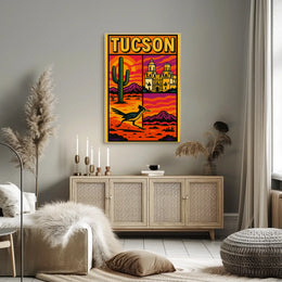 Tucson Desert Vibes Vintage Travel Poster PosterGoat