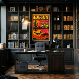 Tucson Desert Vibes Vintage Travel Poster PosterGoat