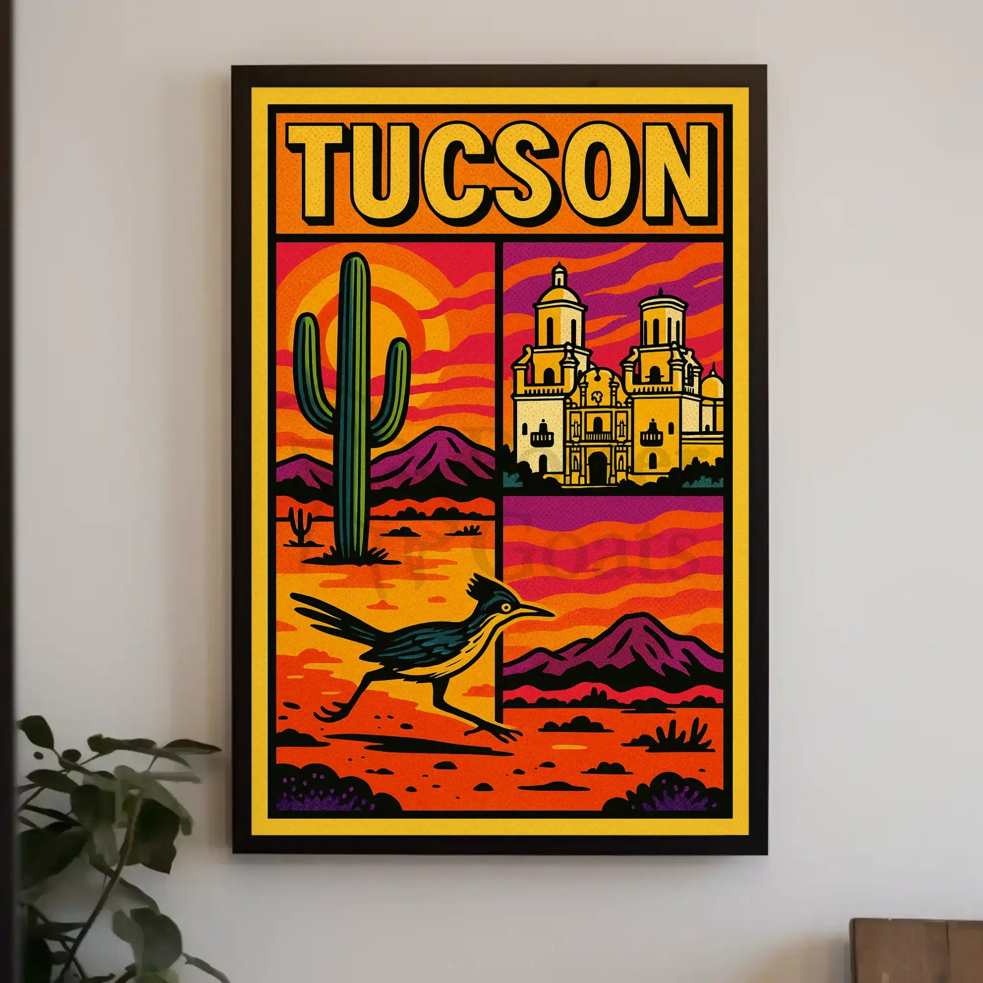 Tucson Desert Vibes Vintage Travel Poster PosterGoat