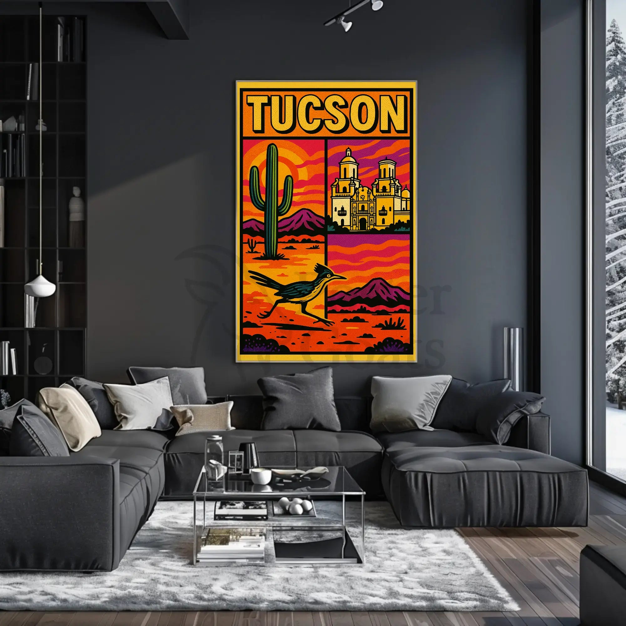 Tucson Desert Vibes Vintage Travel Poster PosterGoat