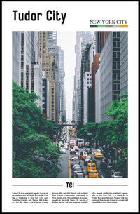 Tudor City Modern Traffic Travel Poster PosterGoat