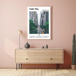 Tudor City Modern Traffic Travel Poster PosterGoat