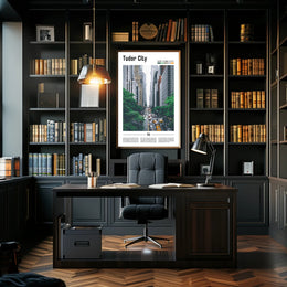 Tudor City Modern Traffic Travel Poster PosterGoat