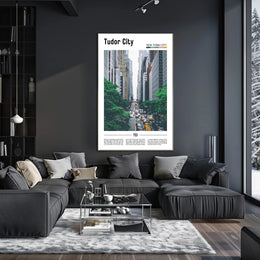 Tudor City Modern Traffic Travel Poster PosterGoat