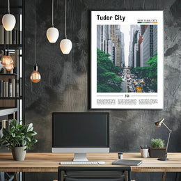 Tudor City Modern Traffic Travel Poster PosterGoat