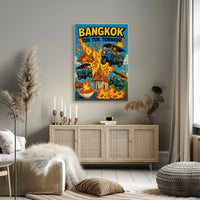 Tuk Tuk Tornado Adventure in Bangkok Urban or Cityscape Poster PosterGoat