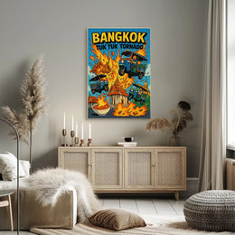Tuk Tuk Tornado Adventure in Bangkok Urban or Cityscape Poster PosterGoat