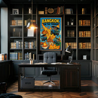 Tuk Tuk Tornado Adventure in Bangkok Urban or Cityscape Poster PosterGoat