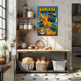 Tuk Tuk Tornado Adventure in Bangkok Urban or Cityscape Poster PosterGoat
