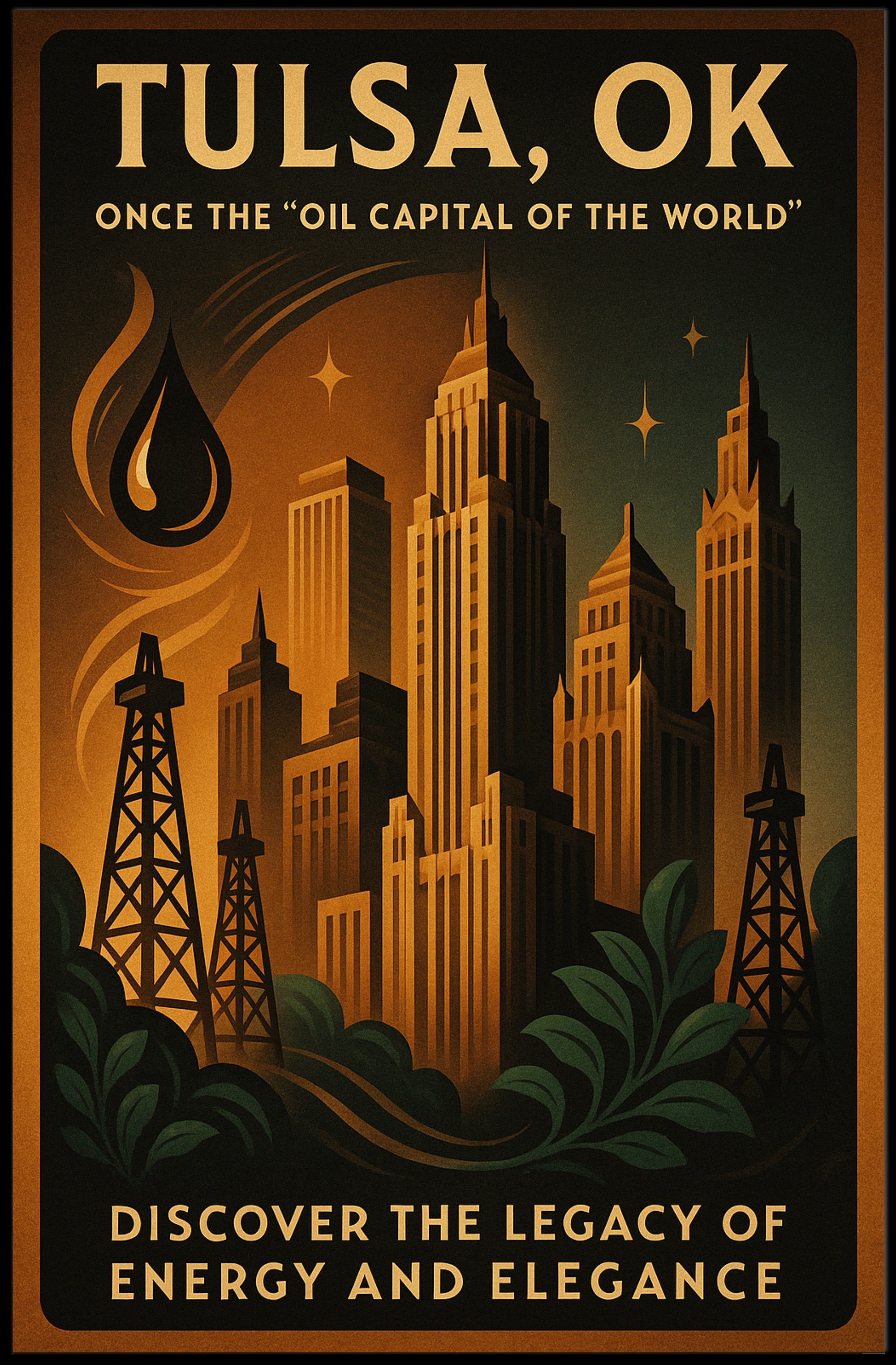 Tulsa, Ok Legacy Of Energy And Poster PosterGoat