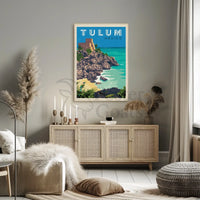 Tulum Adventure Awaits Vintage Travel Poster PosterGoat
