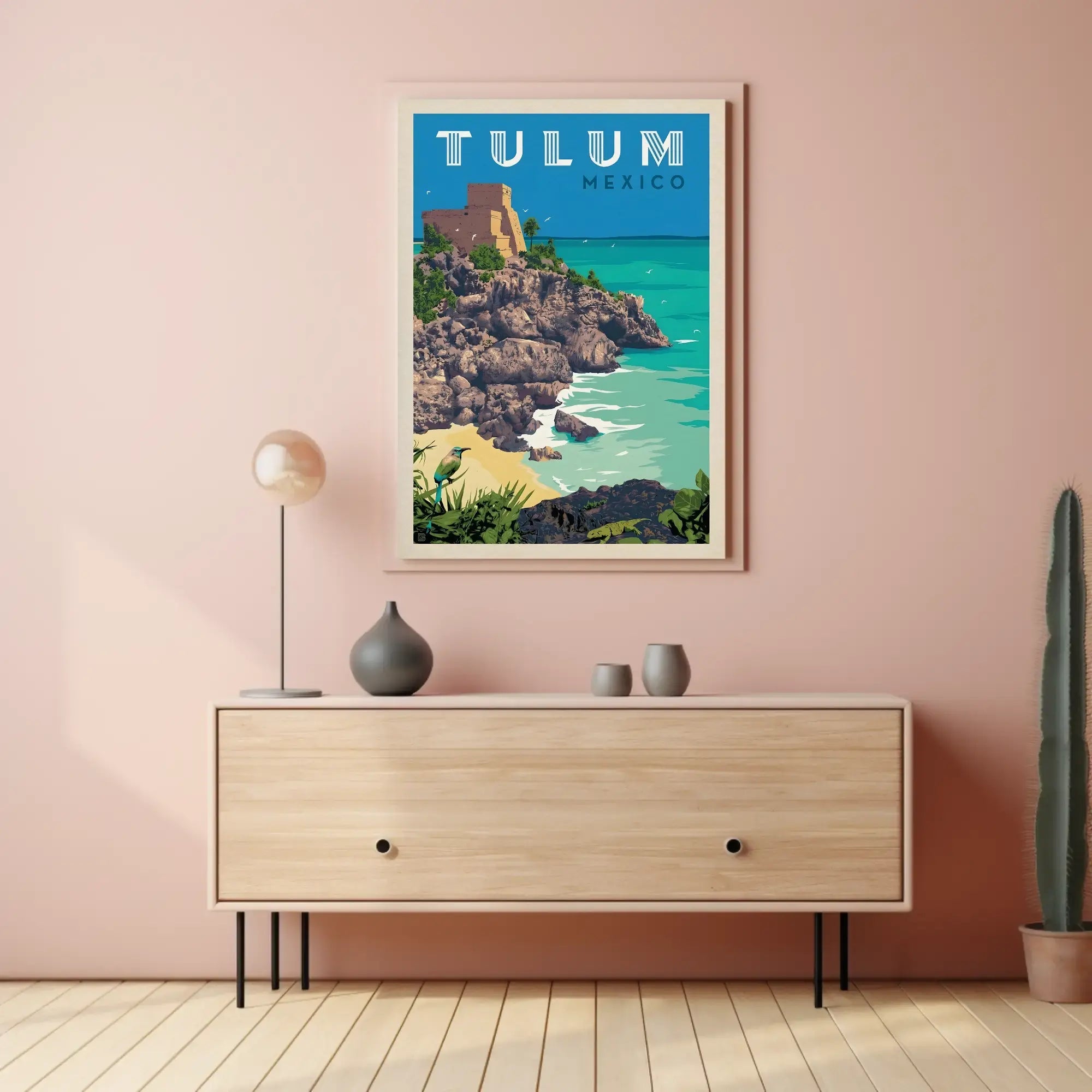 Tulum Adventure Awaits Vintage Travel Poster PosterGoat