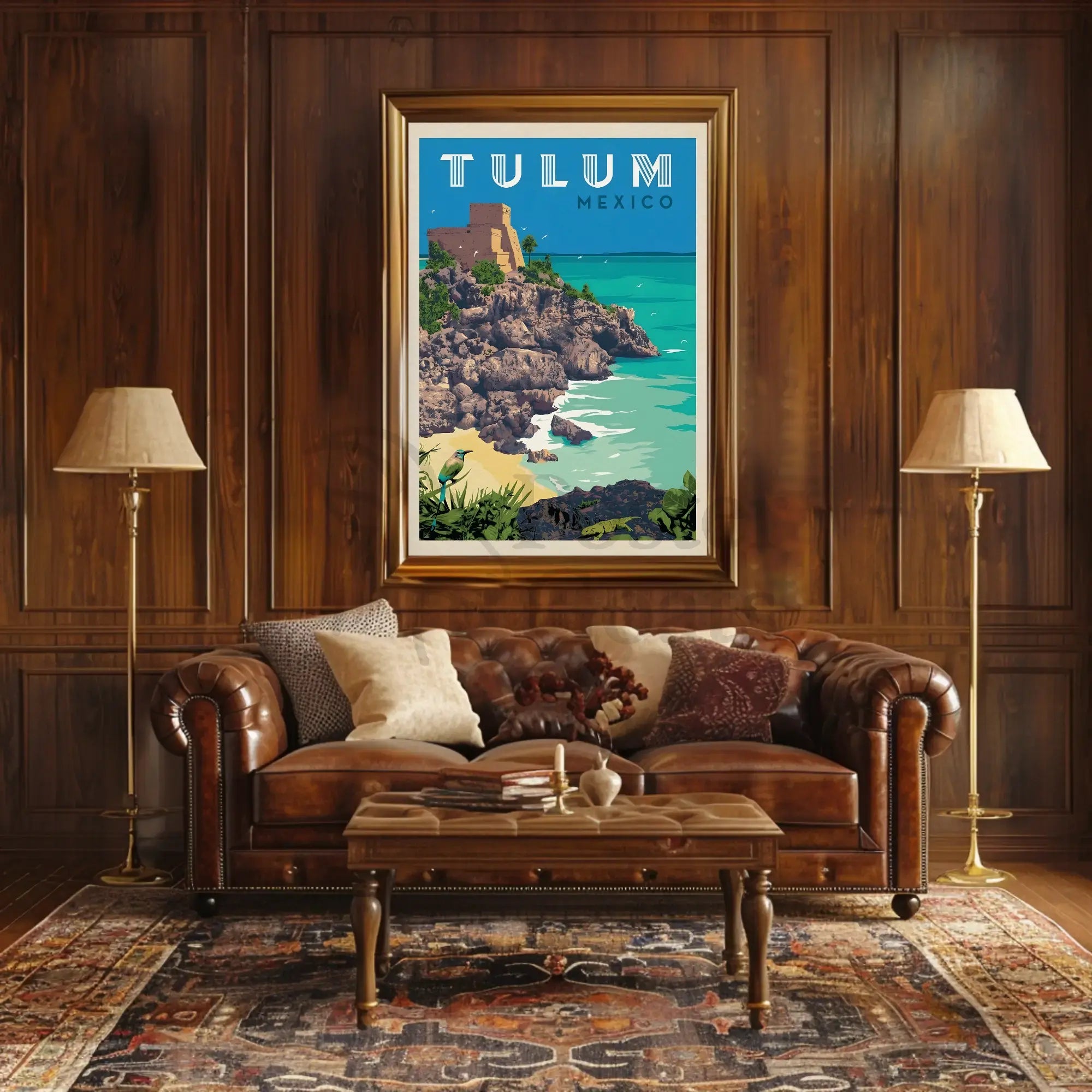 Tulum Adventure Awaits Vintage Travel Poster PosterGoat