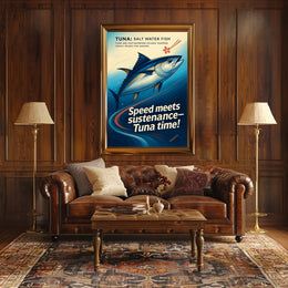 Tuna The Swift Ocean Hunter Wall Art Print PosterGoat