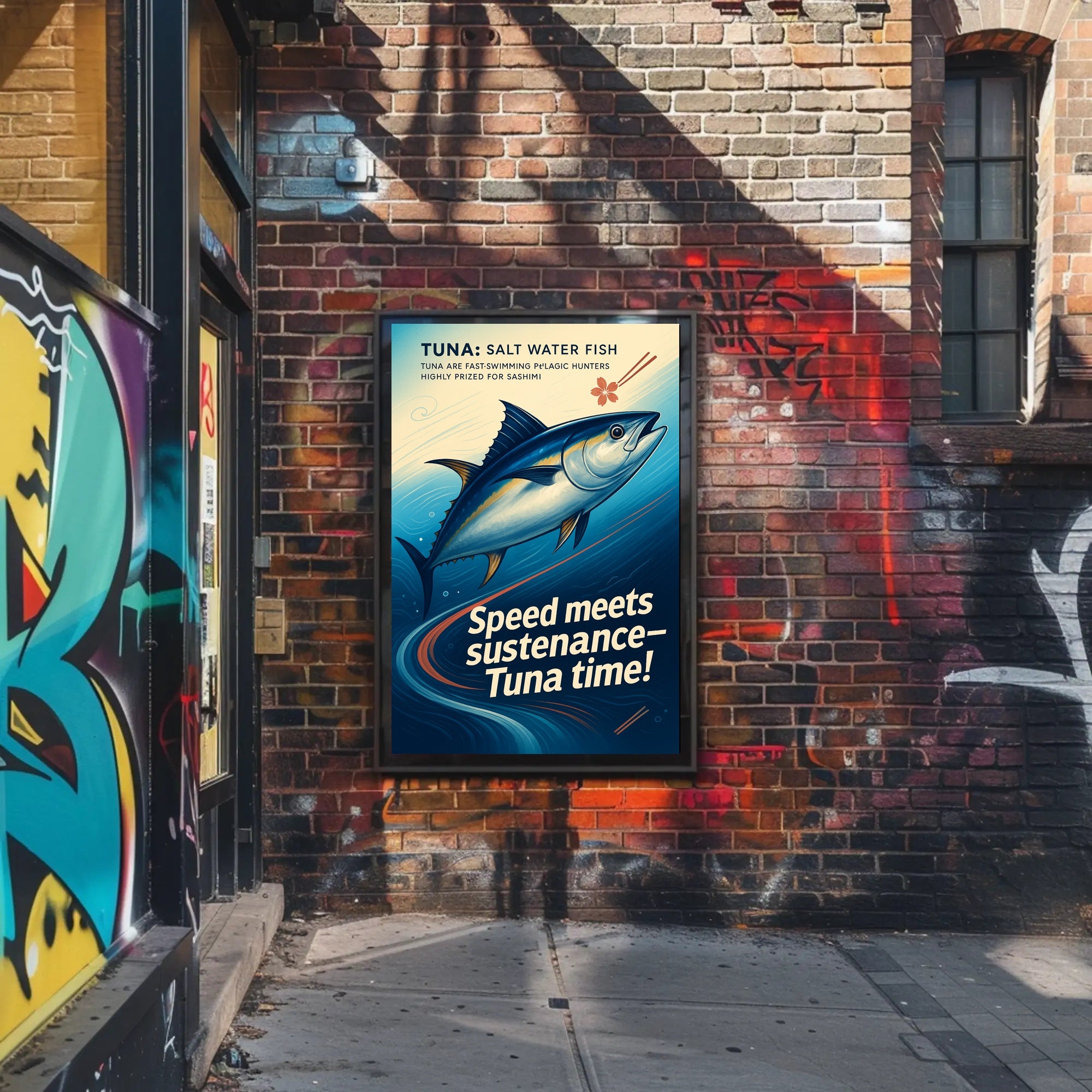 Tuna The Swift Ocean Hunter Wall Art Print PosterGoat