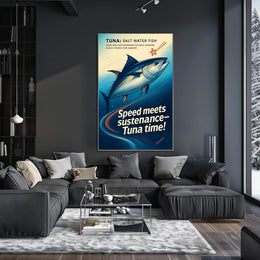 Tuna The Swift Ocean Hunter Wall Art Print PosterGoat