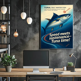 Tuna The Swift Ocean Hunter Wall Art Print PosterGoat