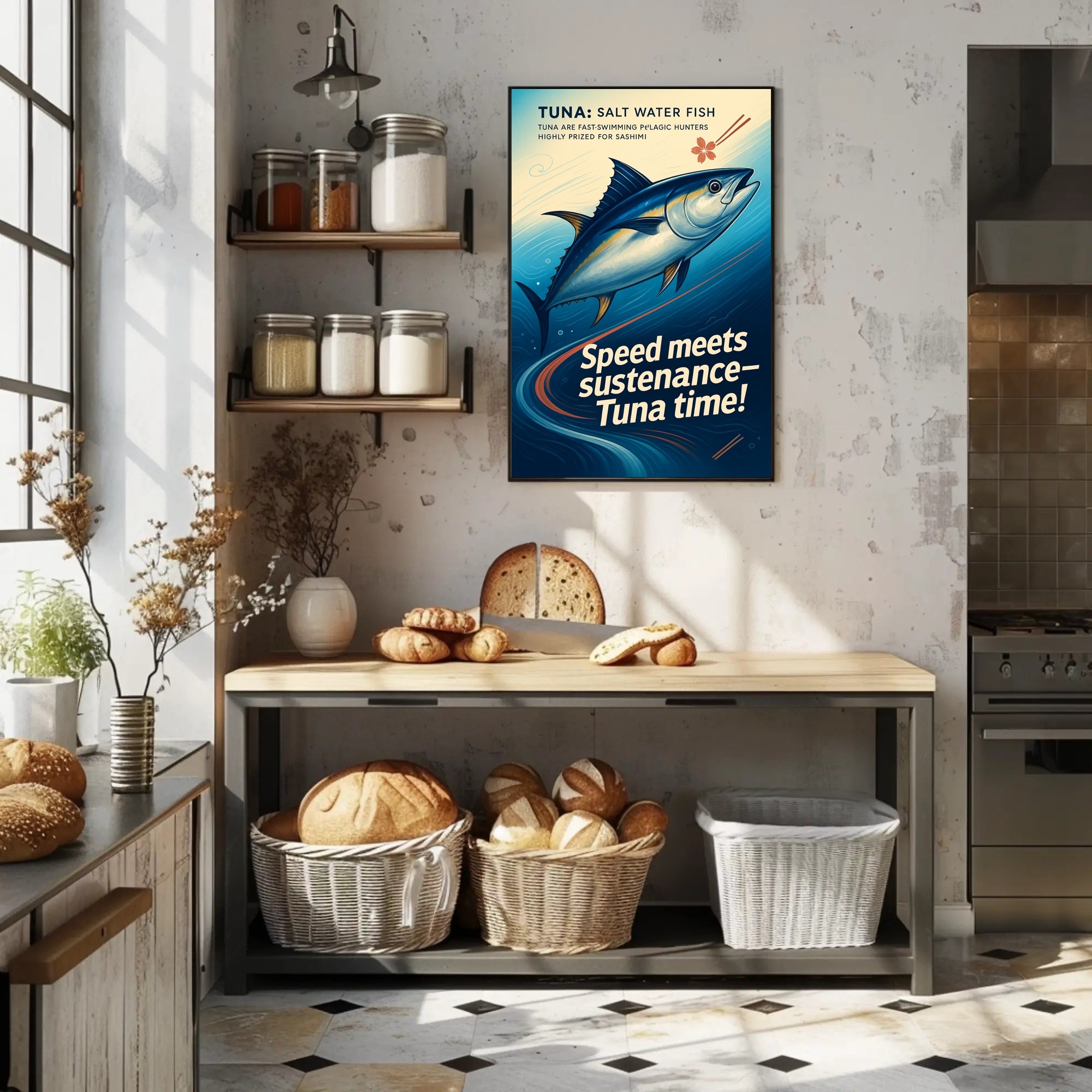 Tuna The Swift Ocean Hunter Wall Art Print PosterGoat