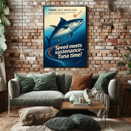 Tuna The Swift Ocean Hunter Wall Art Print PosterGoat