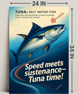 Tuna The Swift Ocean Hunter Wall Art Print PosterGoat