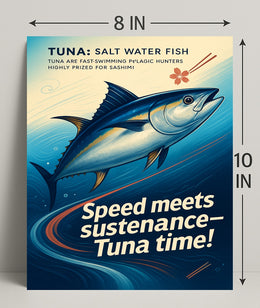 Tuna The Swift Ocean Hunter Wall Art Print PosterGoat
