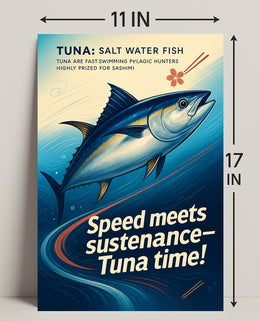 Tuna The Swift Ocean Hunter Wall Art Print PosterGoat