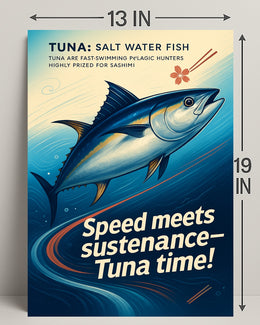 Tuna The Swift Ocean Hunter Wall Art Print PosterGoat