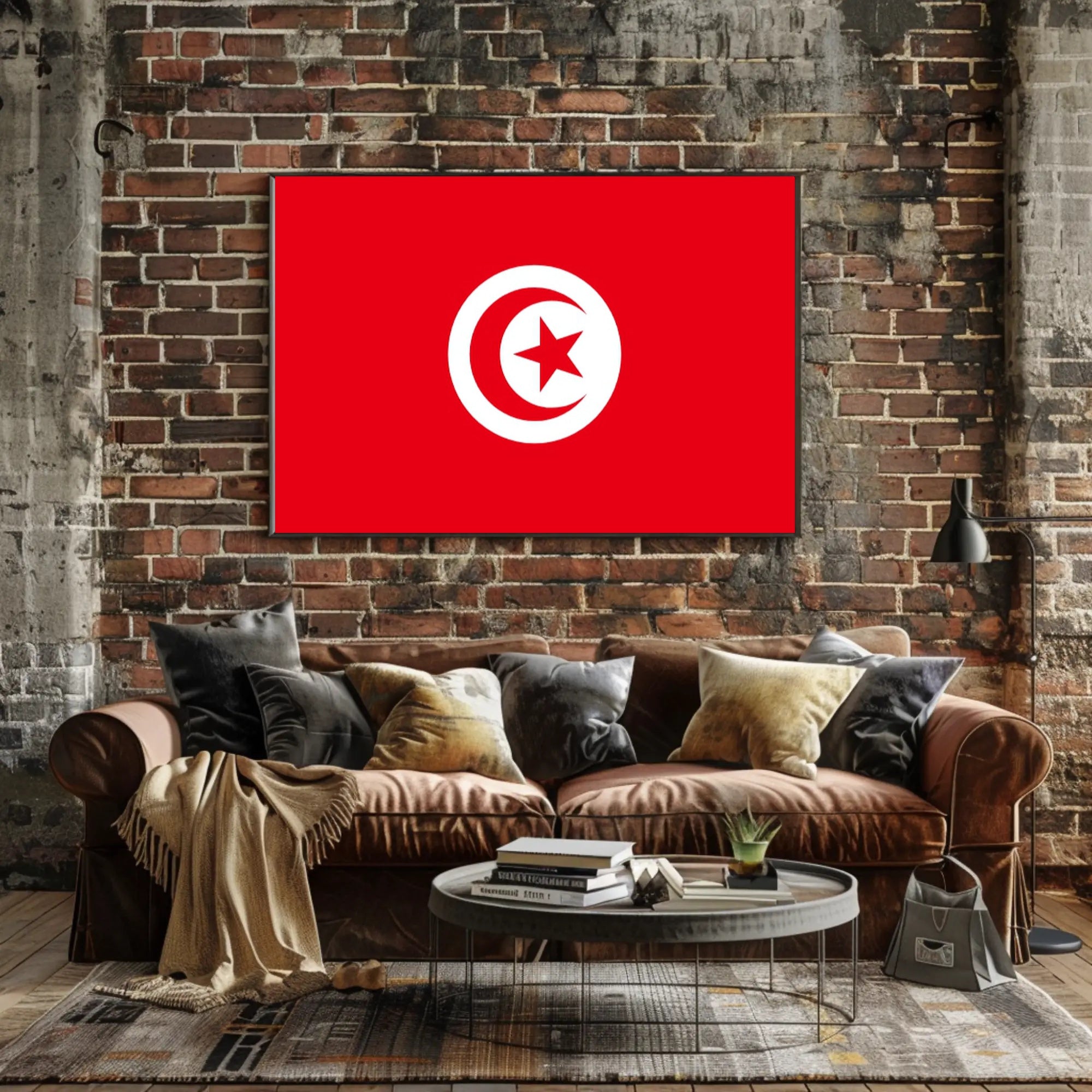 Tunisia National Flag Art Print for Country Flag Poster PosterGoat