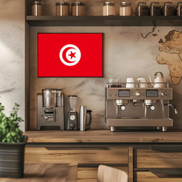 Tunisia National Flag Art Print for Country Flag Poster PosterGoat