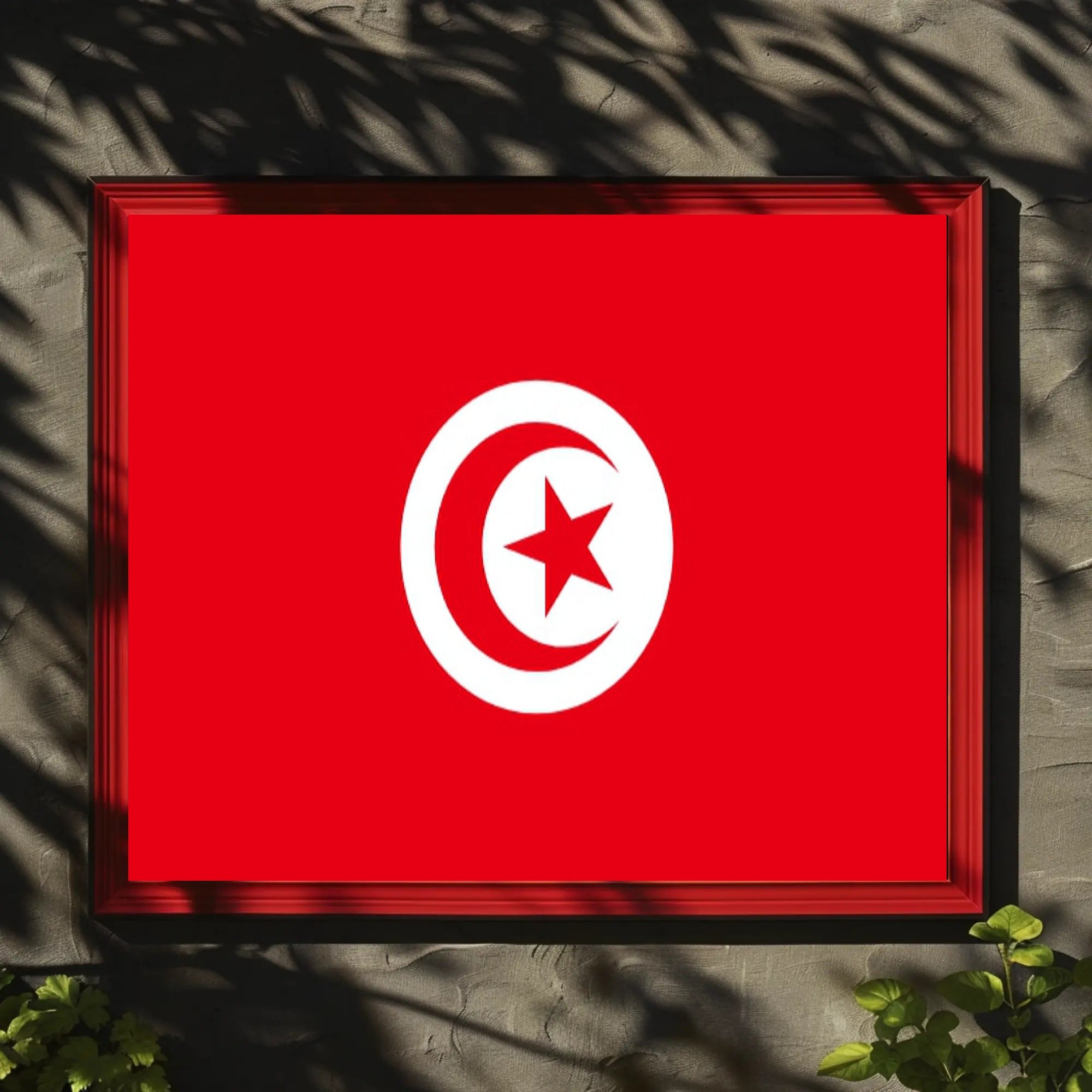 Tunisia National Flag Art Print for Country Flag Poster PosterGoat
