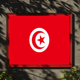Tunisia National Flag Art Print for Country Flag Poster PosterGoat