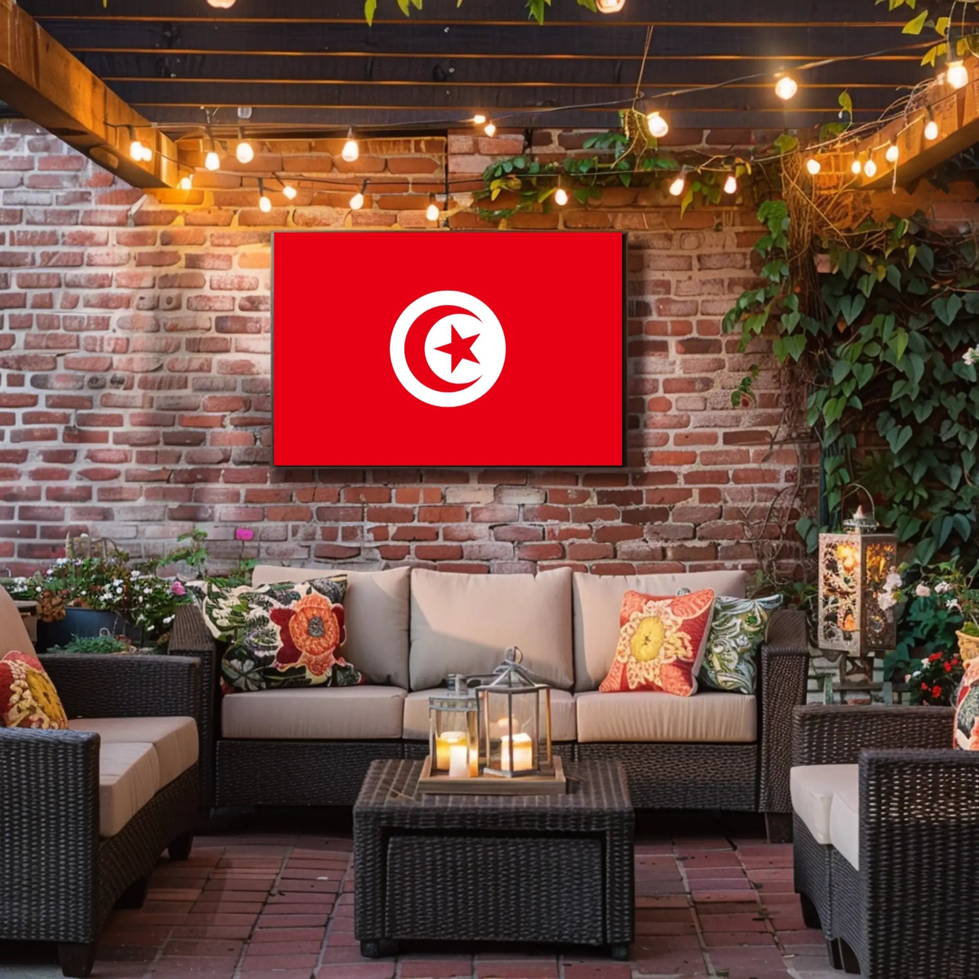 Tunisia National Flag Art Print for Country Flag Poster PosterGoat