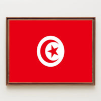 Tunisia National Flag Art Print for Country Flag Poster PosterGoat
