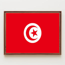 Tunisia National Flag Art Print for Country Flag Poster PosterGoat