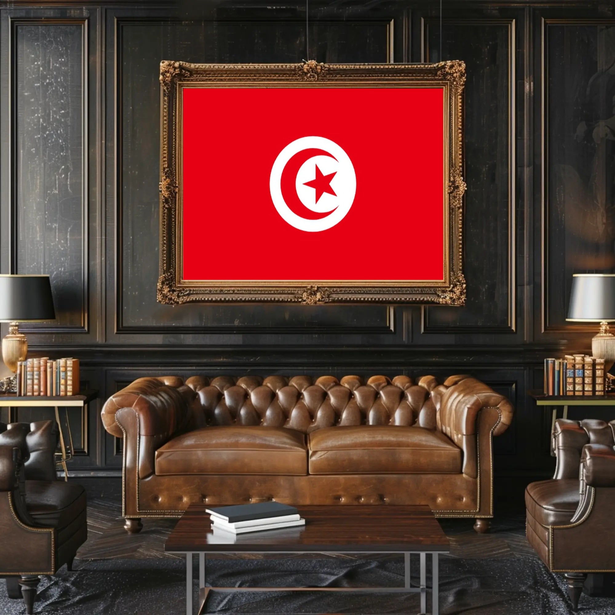 Tunisia National Flag Art Print for Country Flag Poster PosterGoat