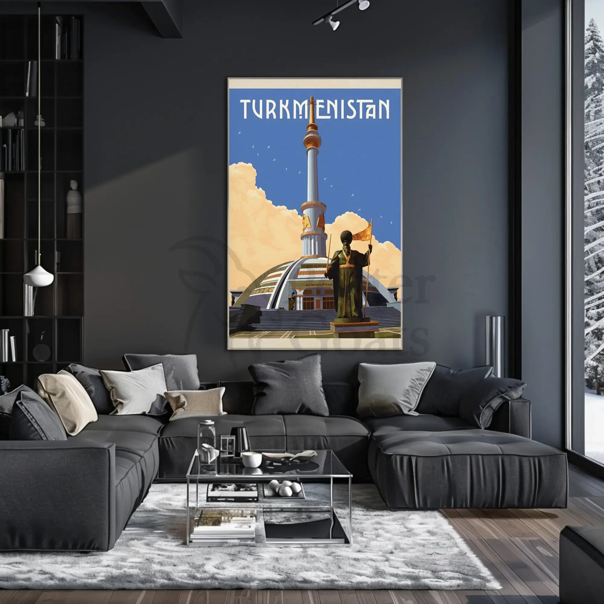 Turkmenistan Architectural Heritage Cultural or Heritage Poster PosterGoat