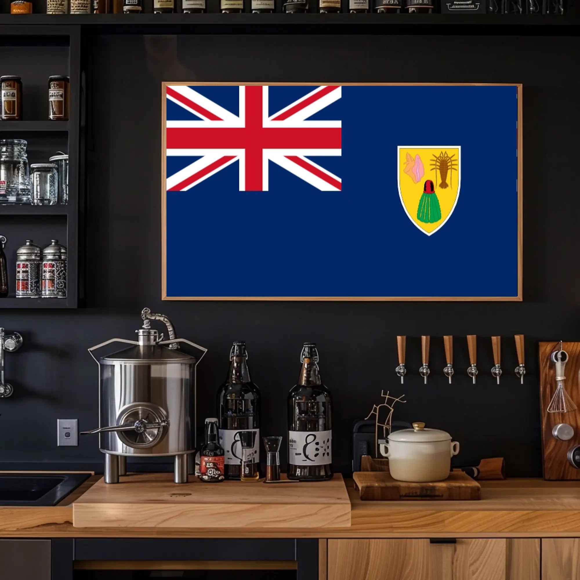 Turks and Caicos Islands Flag Country Flag Poster PosterGoat