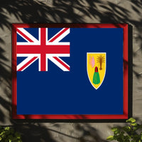 Turks and Caicos Islands Flag Country Flag Poster PosterGoat