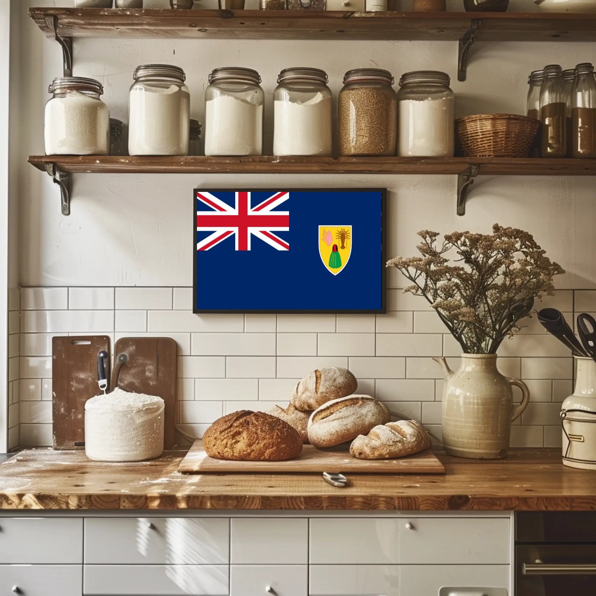Turks and Caicos Islands Flag Country Flag Poster PosterGoat
