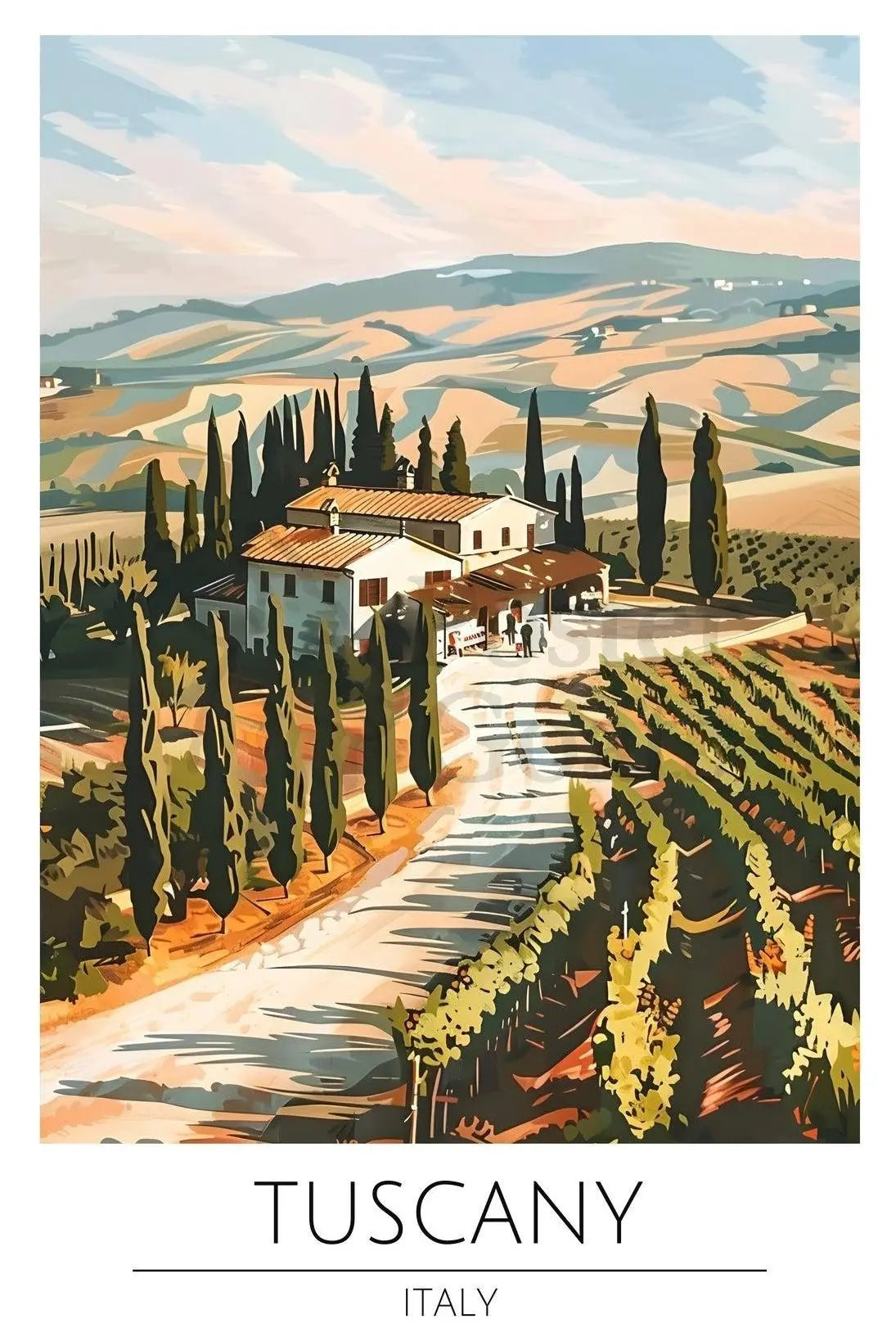 Tuscany Scenic Travel Poster PosterGoat