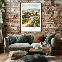 Tuscany Scenic Travel Poster PosterGoat